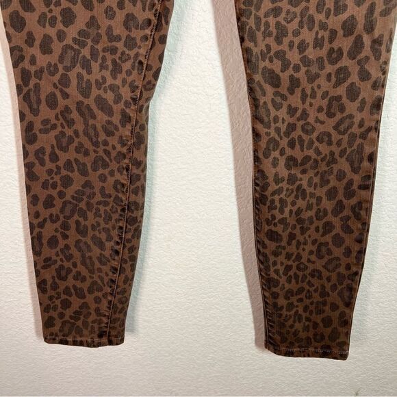 Level 99 Leopard Print Button Fly Midi Skinny Ankle Jeans Women's Size 25 - Picture 3 of 7